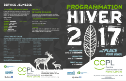 d&eacute;pliant centre communautaire pierre lemaire programmation hiver
