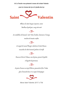 Saint Valentin - Le caveau des Lys