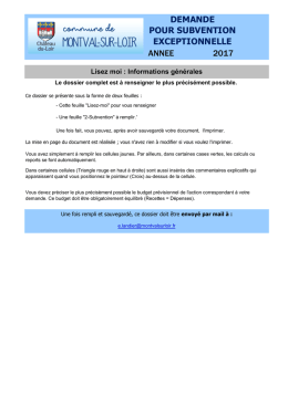 Subvention - Ville de Château du Loir