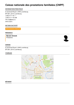 Caisse nationale des prestations familiales (CNPF) | Paperjam Guide