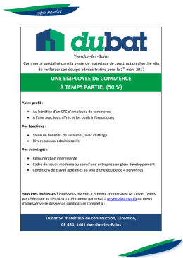 une employée de commerce à temps partiel (50 %)