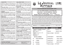 PMU du Dimanche 22 Janv 2017