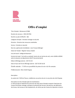 Offre d`emploi - AMEQ en ligne