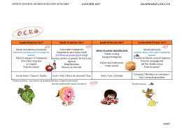 Menus scolaires - Mairie de Dammarie-Les-Lys