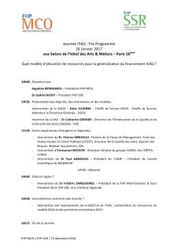 Programme - Fhp-MCO