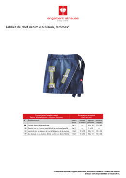Tablier de chef denim esfusion, femmes