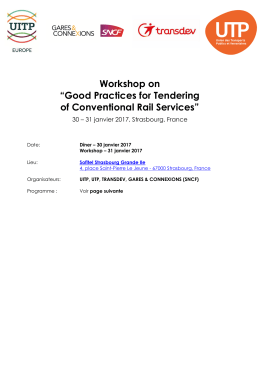 Workshop on “Good Practices for Tendering of