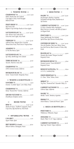 WINE LIST - La Fondita