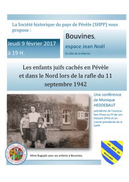 Conf.enfantsjuifs2017 - Soci&eacute;t&eacute; Historique du Pays de P&eacute;v&egrave;le