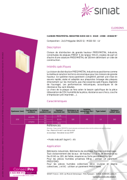 Cloison PREGYMETAL Industrie D200-150 S