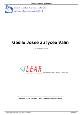 Gaëlle Josse au lycée Valin