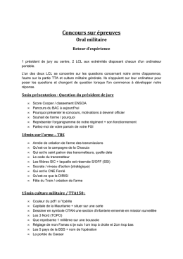 Concours sur épreuve