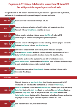 programme2017 (Page 1) - Fondation Jacques Chirac