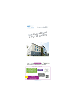 RSI AUVERGNE Accueils et permanences