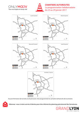 CHANTIERS AUTOROUTES La programmation