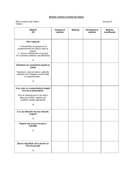 Bar&egrave;me commun &agrave; toutes les 3&egrave;mes Nom et pr&eacute;nom de l`&eacute;l&egrave;ve