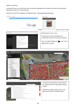 Aide d`utilisation de la carthographie