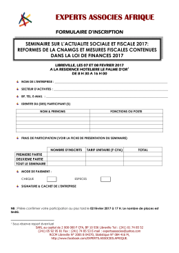 formulaire inscription seminaire actualite sociale et