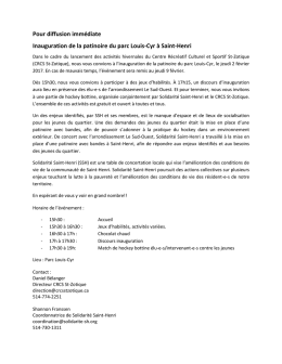 Pour diffusion imm&eacute;diate Inauguration de la patinoire du parc Louis