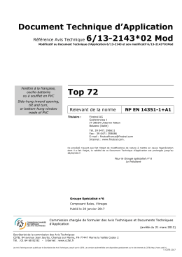 Document Technique d`Application Top 72