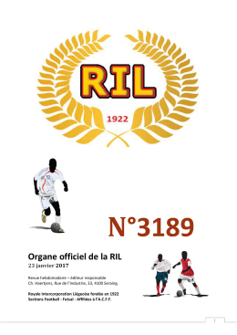 N&deg;3189 Organe officiel de la RIL