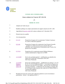 25 janvier 2017 - Commission scolaire de Montréal