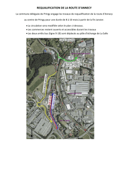 REQUALIFICATION DE LA ROUTE D`ANNECY