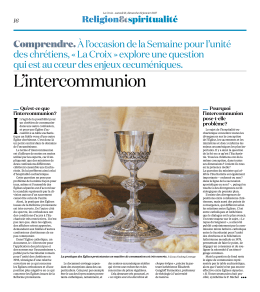 L`intercommunion - Paroisse St Aubin