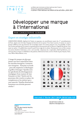 Développer une marque à l`international