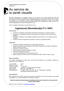Au service de la sant&eacute; visuelle