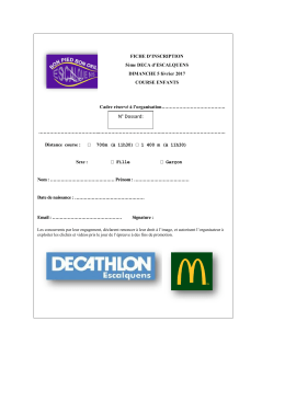 Bulletin d`inscription