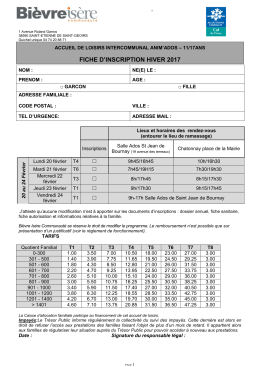 Fiche d`inscription - Bièvre Isère Communauté