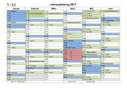 Jahresplan - Villa Yoyo