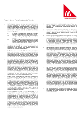 general terms and conditions of sale