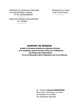 rapport de mission