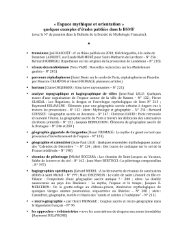 Espace mythique et orientation