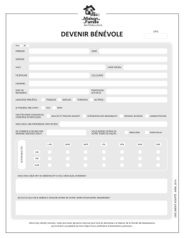 devenir bénévole - Maison de la Famille des Maskoutains
