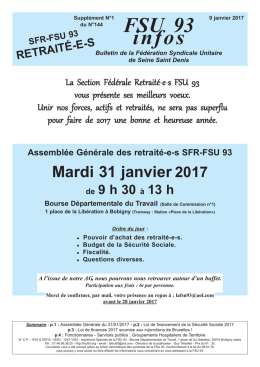 Lire le bulletin de janvier