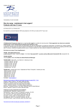 Don du sang : maintenant c`est urgent