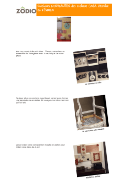 Quelques NOUVEAUT&Eacute;S des ateliers CR&Eacute;A d`Emilie