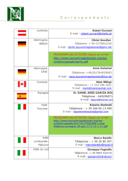 liste des correspondants