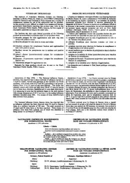 Veterinaiy Public Health, WHO, Geneva. OMS, Genève. INFLUENZA