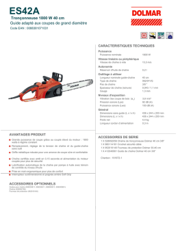 Tronçonneuse 1800 W 40 cm Guide adapté aux coupes de grand