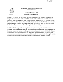 Greg Halpin Memorial Kids Tournament Technical