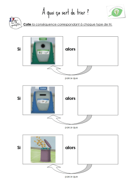&Agrave; quoi &ccedil;a sert de trier