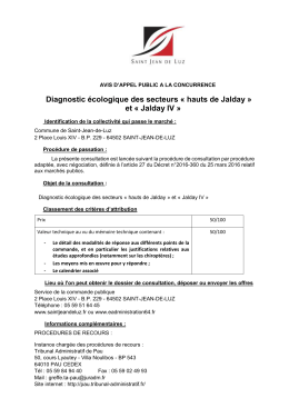 Règlement de consultation