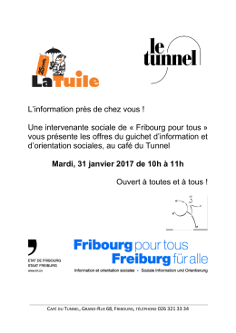 L`information près de chez vous ! Une intervenante sociale de