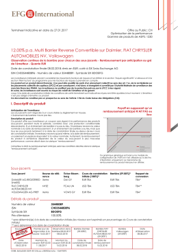 12.00% pa Multi Barrier Reverse Convertible sur Daimler
