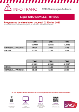 Ligne CHARLEVILLE - HIRSON