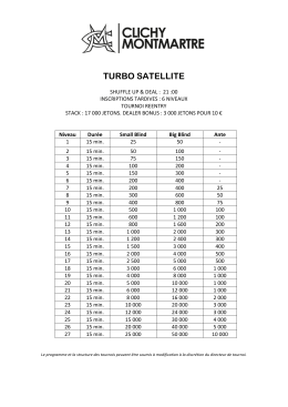 la structure détaillée du tournoi